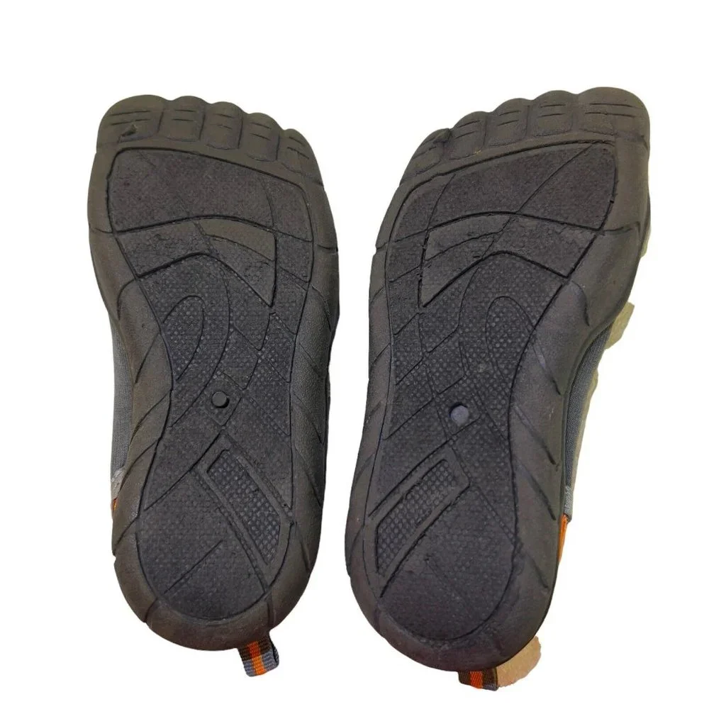 Norty Unisex Barefoot Grey Orange Outdoor Beach sports kids shoes size‎ US 12
